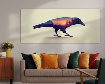 Natuur in een vogel van Poster Art Shop