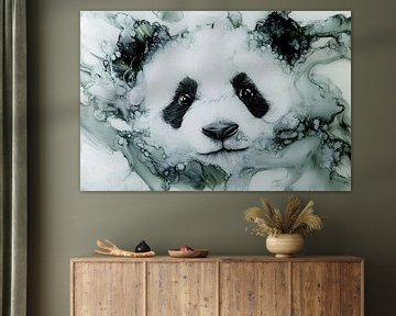 Panda abstrait de style moderne