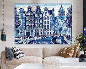 Amsterdam Delfts Blauw tafereel van Jaap Ros