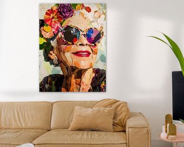 Gelach in lagen van Floral Abstractions