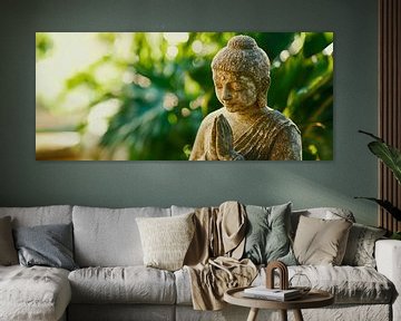 Boeddha in de tuin van Poster Art Shop