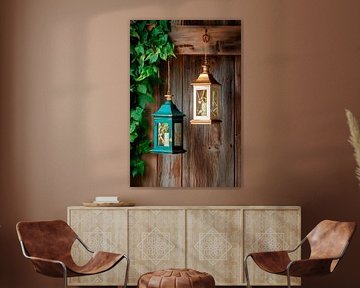 Kleurrijke decoratieve lantaarns