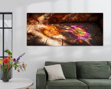 Colourful shade flowers by Poster Art Shop