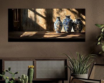 Chinese vazen in het licht van Poster Art Shop