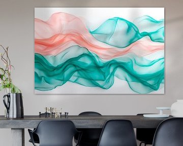 Colourful fabric waves by Poster Art Shop