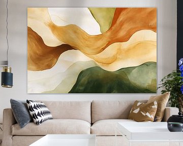 Earth tones watercolour abstract design by Imperial Art House