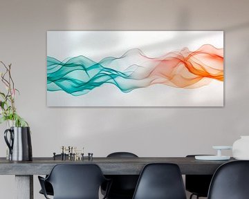 Gekleurde golfpatronen van Poster Art Shop