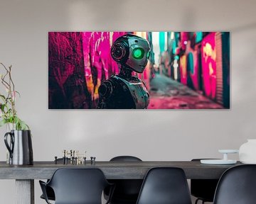 Futuristische ontmoeting van Poster Art Shop