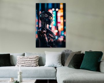 Futuristisch robot silhouet van Poster Art Shop