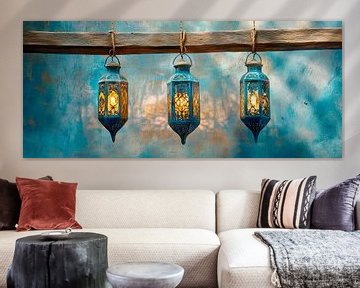 Gloeiende lantaarn kunst van Poster Art Shop