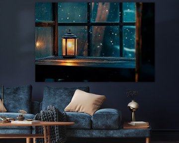 Gezellig winterlicht van Poster Art Shop