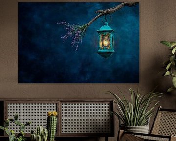 Lanterne avec lavande sur Poster Art Shop