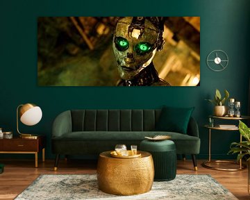 Oplichtende robotogen van Poster Art Shop