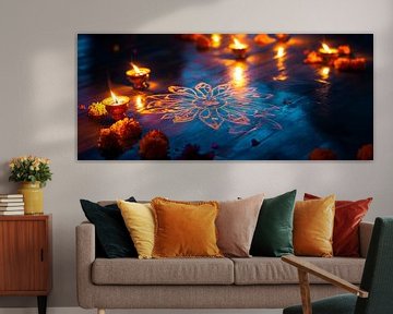 Licht en bloemsierkunst van Poster Art Shop