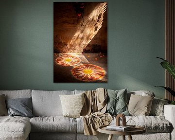 Licht en bloemen van Poster Art Shop