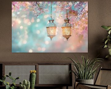 Lichten van bloesempracht van Poster Art Shop