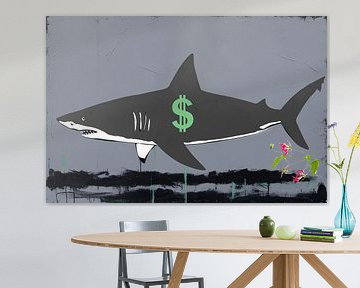 Hai mit Dollarzeichen von Imperial Art House