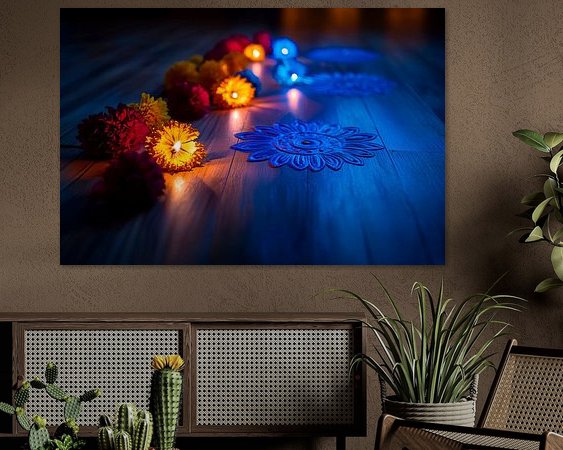 Voorbeeld van het werk in een kamer