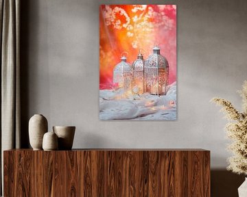 Glinsterende lichten van de nacht van Poster Art Shop