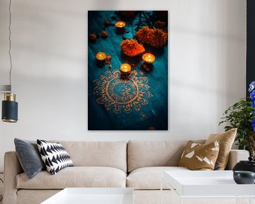 Magic lights and flowers by Poster Art Shop