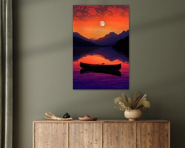 Mondschein über Wasser von Poster Art Shop