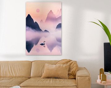 Morning calm by the lake by Poster Art Shop