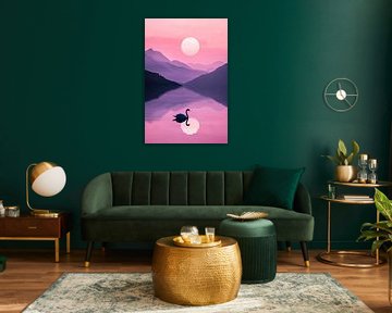 Ambiance matinale rose sur Poster Art Shop