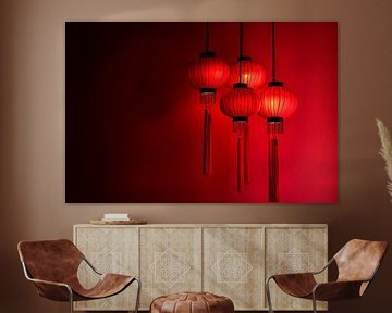Rode lantaarn kunst van Poster Art Shop
