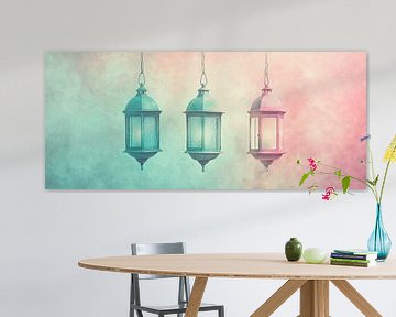Prachtige lantaarnverlichting van Poster Art Shop
