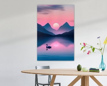 Sonnenuntergang am See von Poster Art Shop