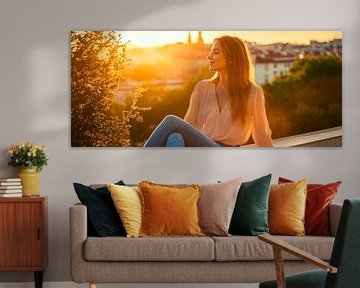 Moment du coucher de soleil sur Poster Art Shop