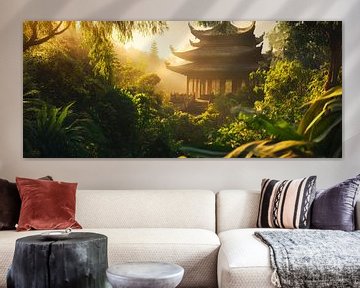 Tropische tempelmagie van Poster Art Shop