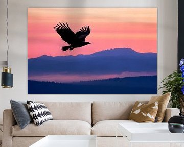 Vogel in het avondlicht van Poster Art Shop