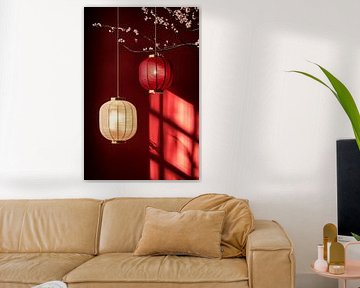 Wandlampen im Schatten von Poster Art Shop