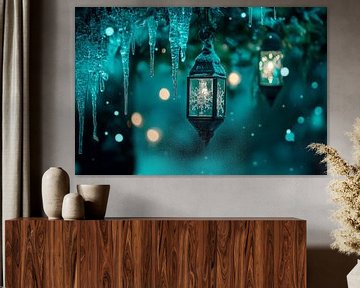 Winterse droom van lichtjes van Poster Art Shop