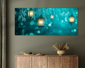 Winterse pracht van lichtjes van Poster Art Shop