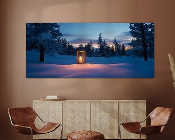 Winter lichtstralen van Poster Art Shop