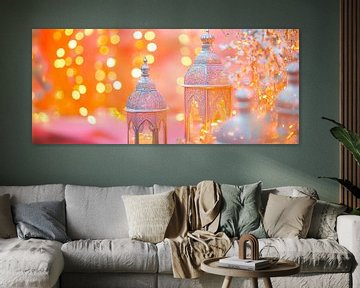 Warmte van de lantaarns van Poster Art Shop