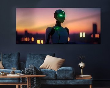 Future robots at dusk by Poster Art Shop
