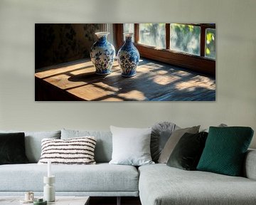 Two vases in the light by Poster Art Shop