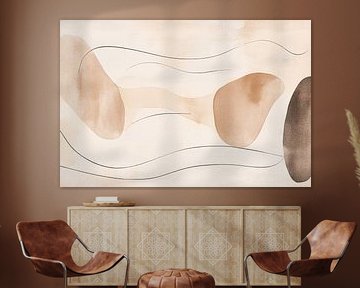 Minimalistisches abstraktes Design sepia