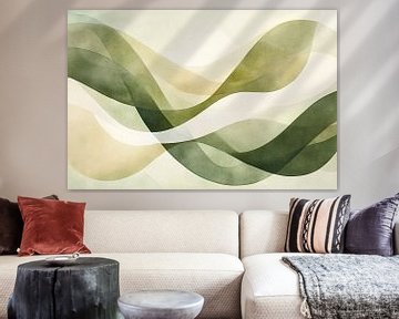 Abstracte groene golfbewegingen van Imperial Art House