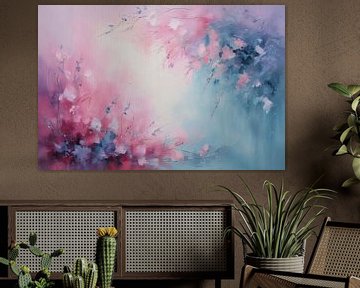 Bloemen abstract in pastelkleuren van Imperial Art House