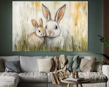 Schattig konijn met jong van Imperial Art House