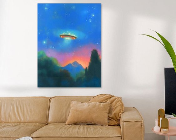 Voorbeeld van het werk in een kamer