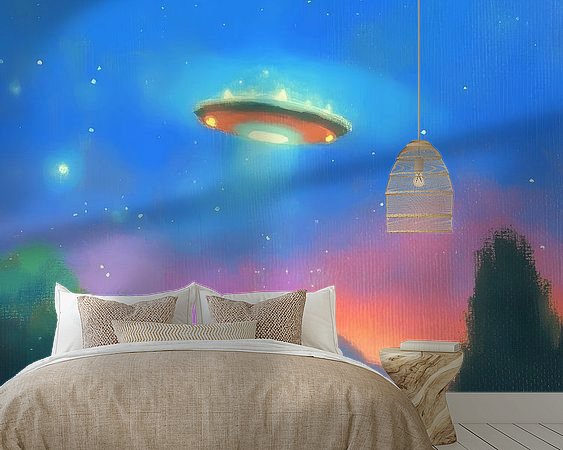 Voorbeeld van het werk in een kamer