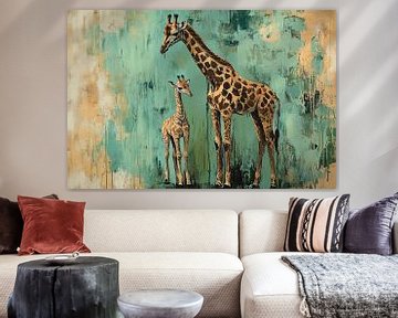 Abstracte giraffen in kunstwerk van Imperial Art House
