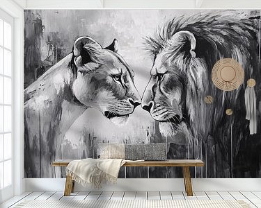 Voorbeeld van het werk in een kamer