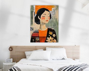 Women's portrait | Serene Beauty, Abstract Light by Wonderful Art