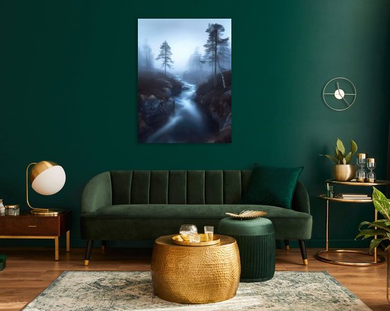 Voorbeeld van het werk in een kamer